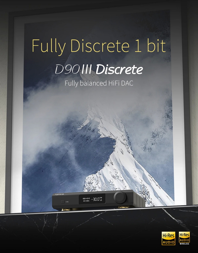 Topping D90IIIDiscrete Fully Balanced DAC รองรับ BT5.1, LDAC, โหมดPreamp, Dual Hi-Res ประกันศูนย์ไทย