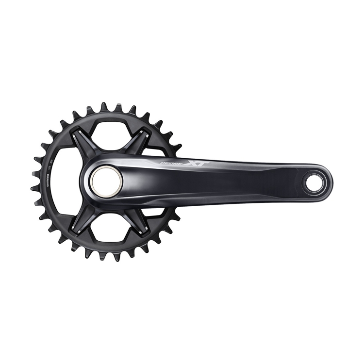 SHIMANO จาน XT, FC-M8120-1 HOLLOWTECH II Crankset, ชั้นเดียว บู๊ทสเป็ค, 12-SPD, 32T,34T, 175MM, 170MM ไม่มีกะโหลก
