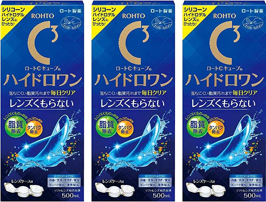 Rohto C3 Cube Hydro One Soft Contact Lens Solution 500 ml น้ำยาล้างคอนแทคเลนส์
