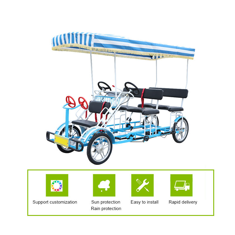 6-Seater Surrey Bike – Favorite FO-02 Tandem Family Bike | 500kg Load Capacity | Drum Brake | Resort & Park Use