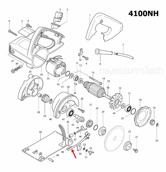 ก๊อกน้ำ เครื่องตัดคอนกรีต Makita มากีต้า 4100NB [#54], 4100NH [#48] Pn.164405-9 (แท้) ##