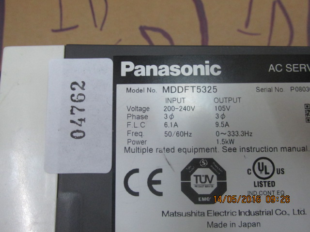 SERVO DRIVE “ PANASONIC ” รุ่น MDDFT5325