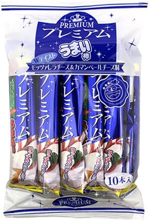 Umaibo Mozzarella & Camembert Cheese Flavor อุมัยโบะรสชีสอุมัยโบสูตร 𝗣𝗿𝗲𝗺𝗶𝘂𝗺 1 แพค 10 แท่ง