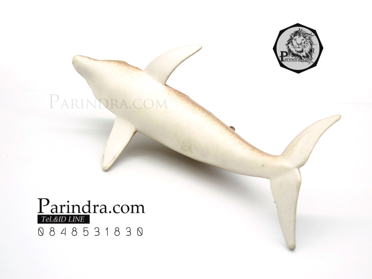 โมเดลปลาโลมา สีเทาชมพู บีบมีเสียง