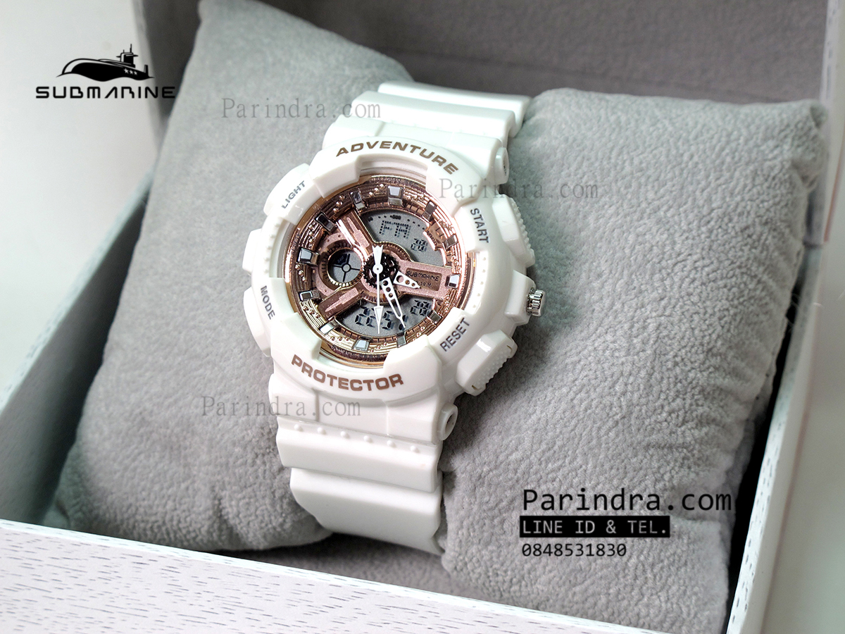 นาฬิกา US submarine Adventure Protector รุ่น TP3163L สีขาว-pink gold