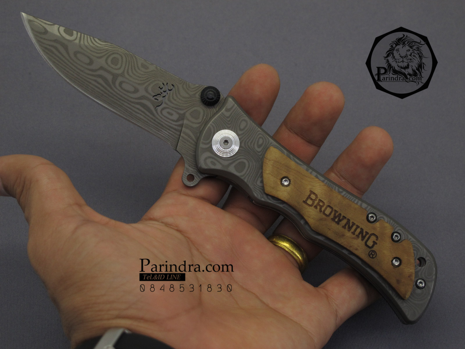 มีดพับ Browning Damascus Design ลายดามัสกัส (OEM)