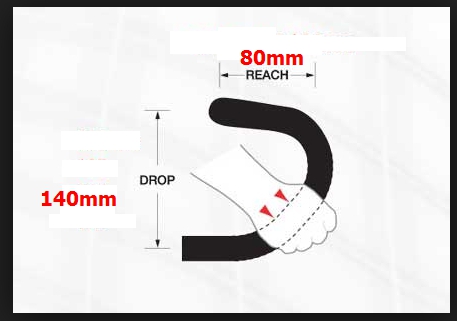 แฮนด์หมอบ S-FIGHT Road Alloy Handlebar, 42CM, S160