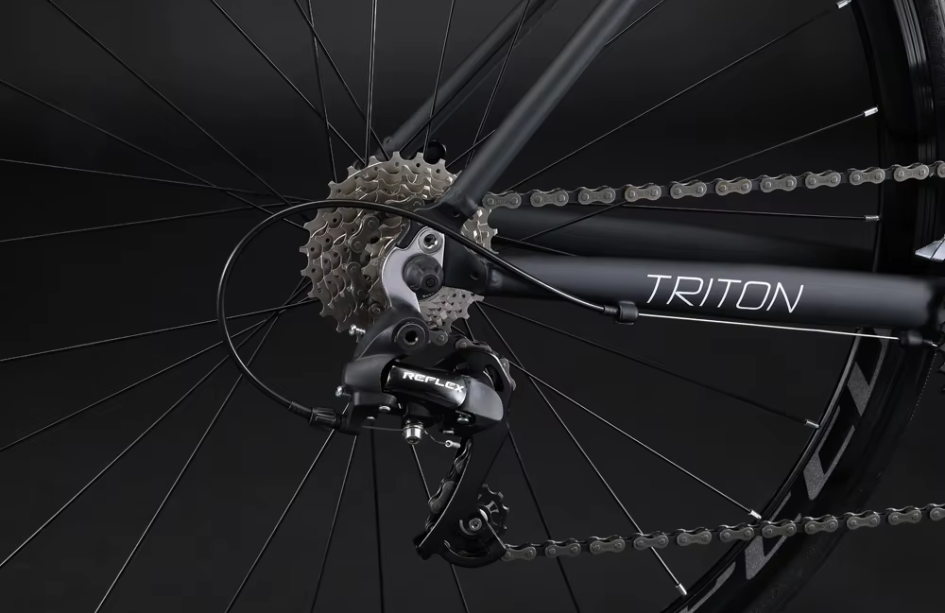 จักรยานเสือหมอบ SUNPEED TRITON | เฟรมอลูมิเนียม | เกียร์ SENSAH REFLEX 16 สปีด | ล้อ 700C | สีเทา น้ำเงิน ดำ