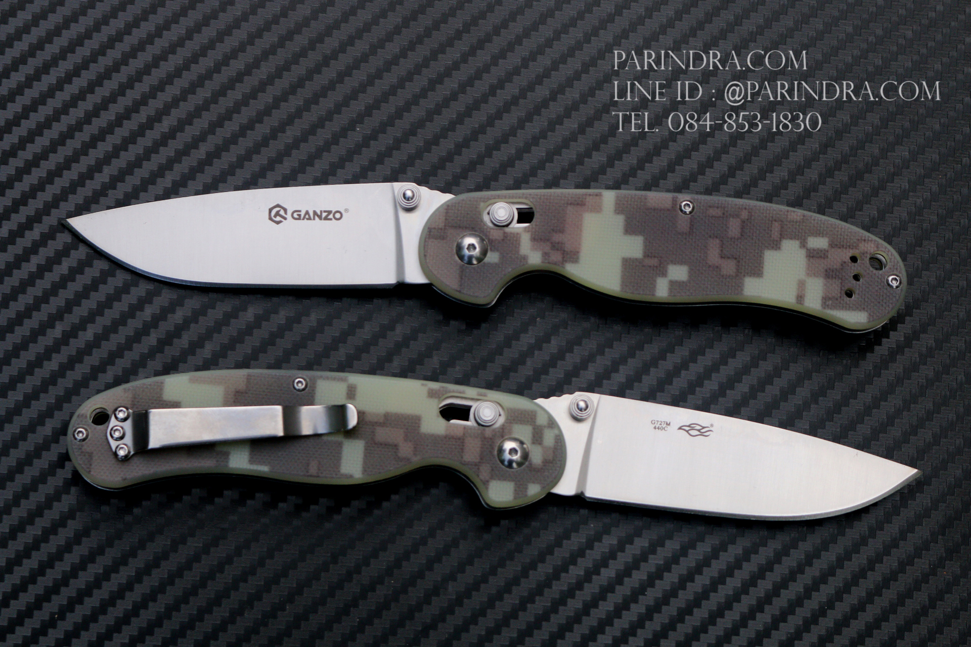 มีดพับ Ganzo รุ่น G727M-CA ด้ามลายพราง ของแท้ 100%