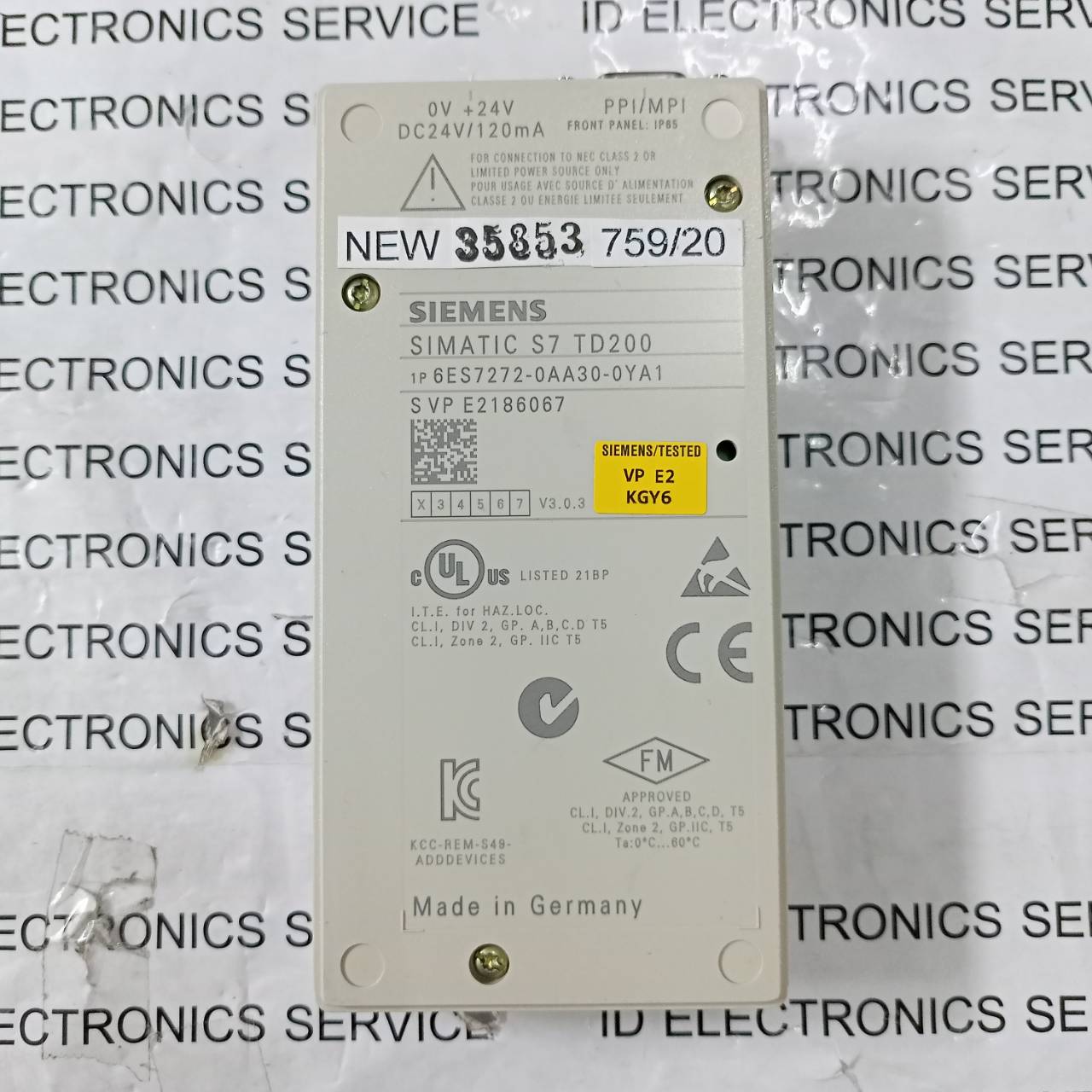 6ES7 272-0AA30-0YA1 HMI " SIEMENS "