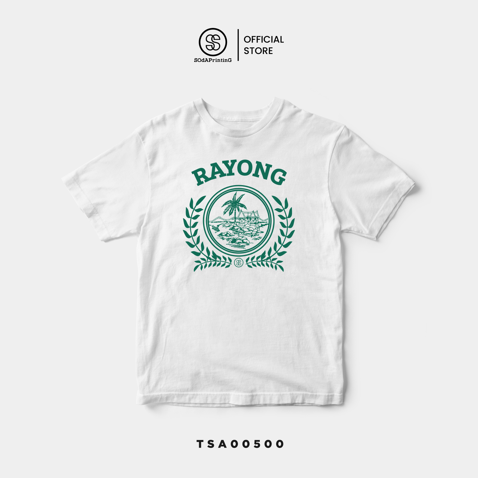 เสื้อยืด พิมพ์ลาย ตราสัญลักษณ์จังหวัดระยอง Rayong รหัส TSA00500 #ตราสัญลักษณ์จังหวัด #SOdAtee #SOdAPrintinG