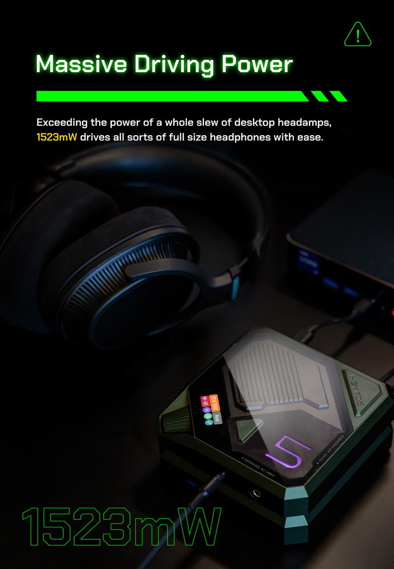 Hiby FD5 DAC/AMP ตั้งโต๊ะ Class A/AB ชิป AKM4493 x4 ในธีมไซเบอร์พังค์ รองรับ MQA ประกันศูนย์ไทย