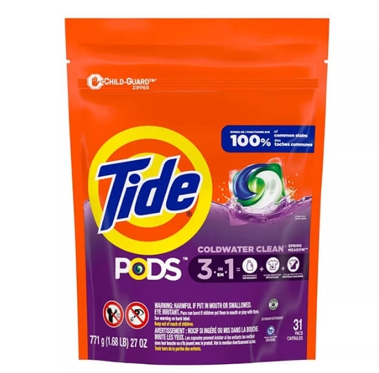 🧺 เจลบอลซักผ้า ถุงใหญ่ 39 ลูก Tide Pods 3 in 1 – Spring Meadow 🧺