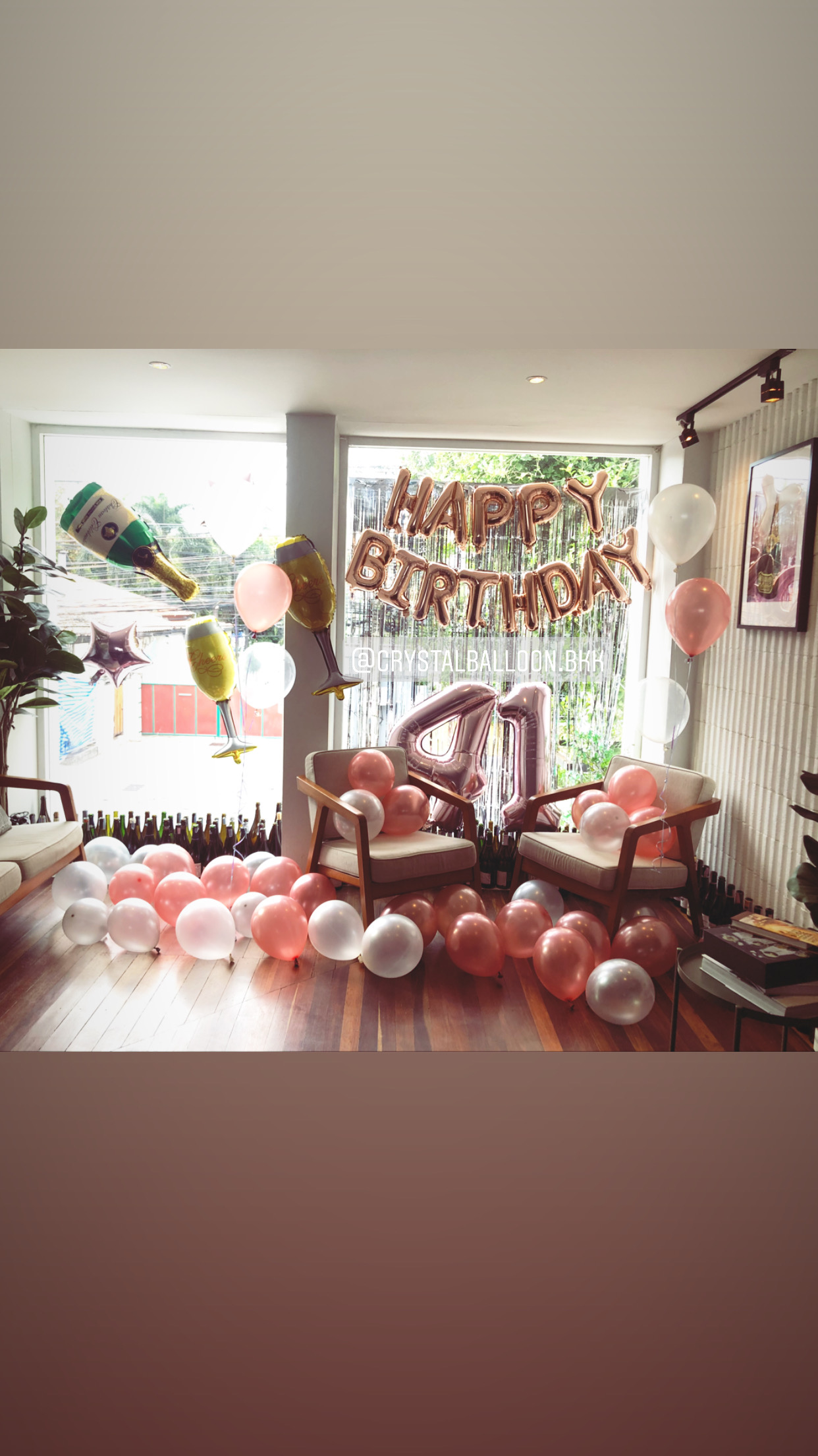 ลูกโป่ง วันเกิด HAPPY BIRTHDAY 13 ตัว ตัวอักษรสีชมพู มอบแด่คนพิเศษ พร้อม ลูกโป่งโปรยพื้น,ม่านฟอยล์,ช่อลูกโป่ง 2 ช่อ พร้อมตกเเต่ง สามารถเปลี่ยนสีลูกโป่ง/สีตัวอักษร HBD/เปลี่ยนฟอยล์ตกแต่งได้