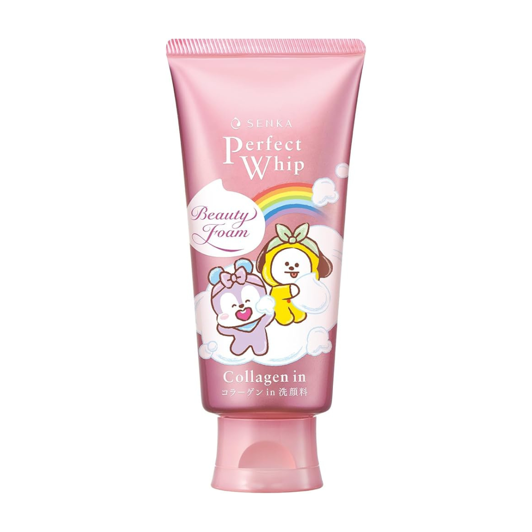 SENKA Perfect Whip Line Friends BT21 120 g. สูตรออริจินอล / Collagen In / White Clay / Medicated
