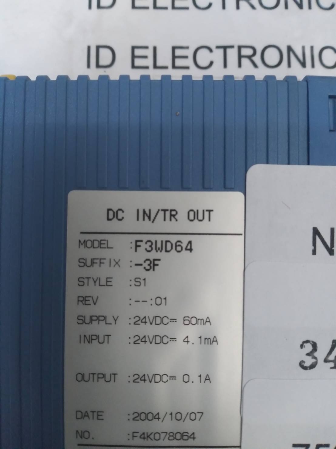 F3WD64-3F PLC " YOKOGAWA "