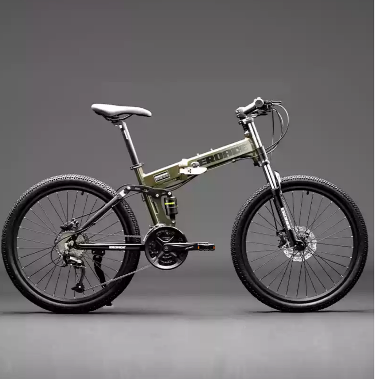 จักรยานพับ EROADE Power Mech-X1 จักรยานเสือภูเขาสไตล์ German โช้คคู่ เฟรมอลูมิเนียม ดิสก์เบรก ระบบเกียร์ Shimano 24sp, ล้อ 26นิ้ว