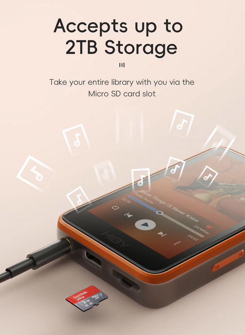 HiBy R1 เครื่องเล่นเพลงจิ๋ว ชิป DAC CS43131 จอทัชสกรีน รองรับ Dual Hi-Res ประกันศูนย์ไทย