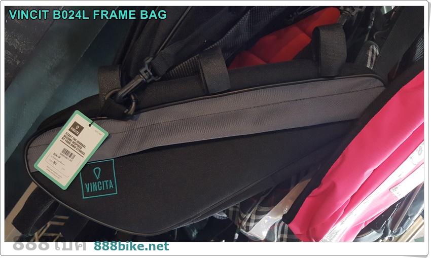 กระเป๋าใต้เฟรมแบบสามเหลี่ยม VINCITA Cycling Bicycle Front Tube Triangle Frame Bag Bike Frame Zip Bag, B024L ขนาดใหญ่