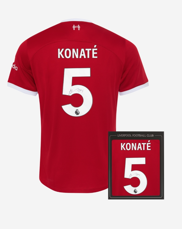 เสื้อลิเวอร์พูล 2023 2024 ลายเซ็นต์ Konate 5 พร้อมกล่อง มีใบรับรองของแท้