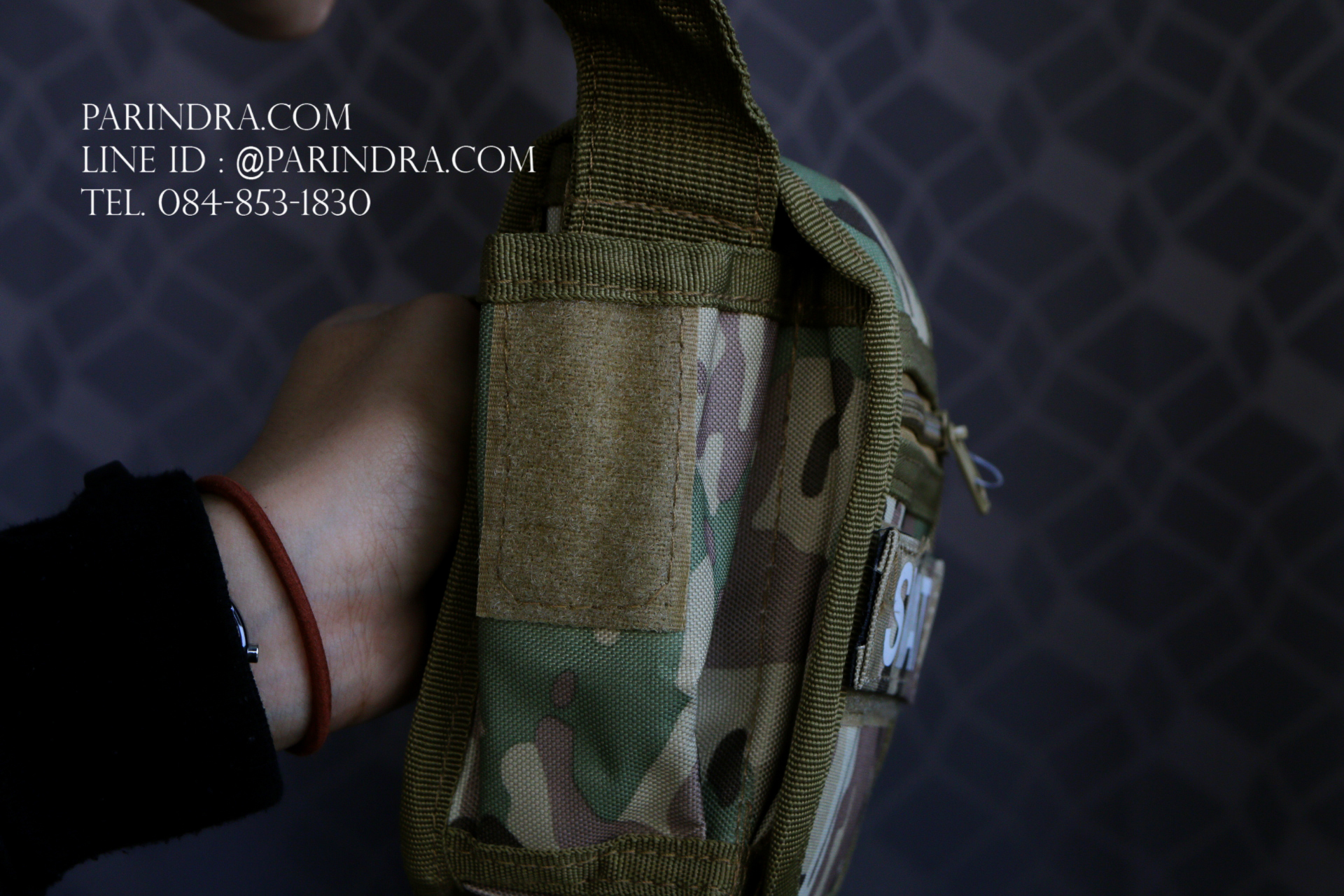 กระเป๋าคาดเอว รุ่น SX-011 ผ้าไนลอนลาย SWAT สีลายพราง