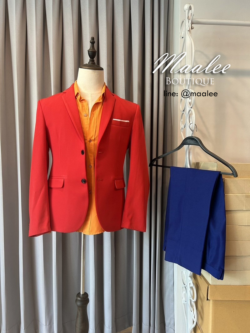 พร้อมเช่า ชุดสูทชาย แฟชั่น Set คละสี