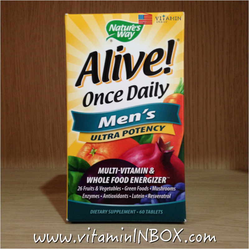 Nature's Way, Alive! Once Daily, Men's Ultra Potency Multi-Vitamin & Whole Food Energizer, 60 Tablets