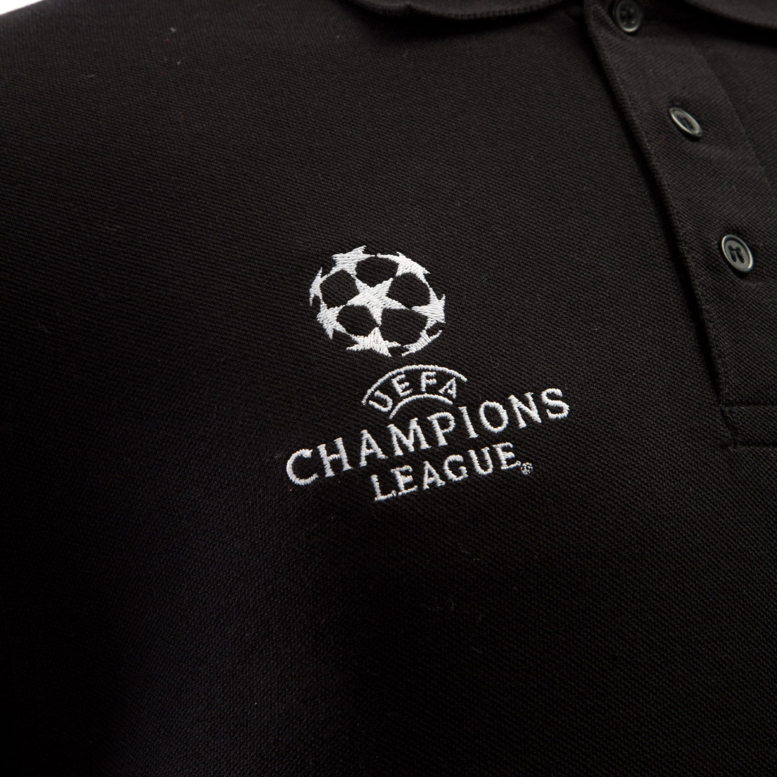 เสื้อโปโลยูเวนตุสของแท้ Juventus UCL Embroidered Polo Black