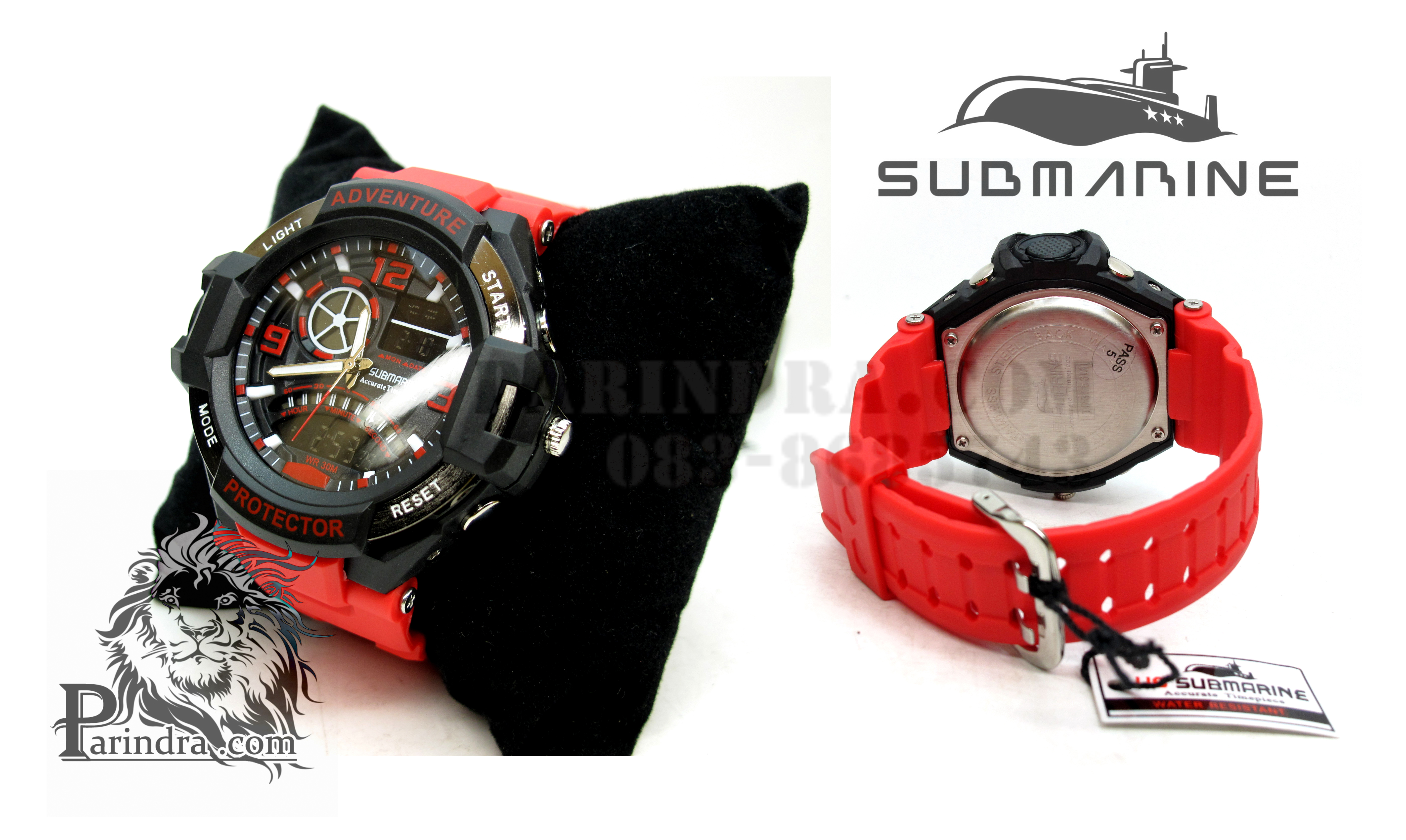 นาฬิกา US submarine Adventure Protector รุ่น TP3156M สีแดง(พื้นดำ)