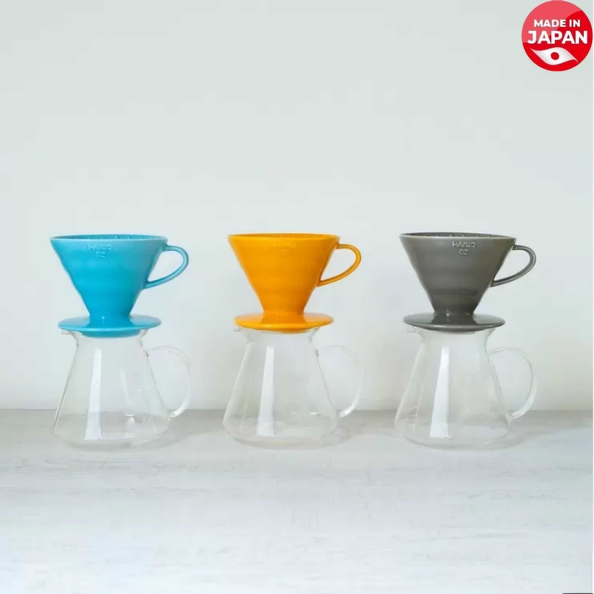 HARIO V60 Ceramic Dripper Set ชุดอุปกรณ์ครบ (ดริปเปอร์เซรามิก/โถแก้วรองกาแฟ/ช้อนตวงกาแฟ/กระดาษกรอง)