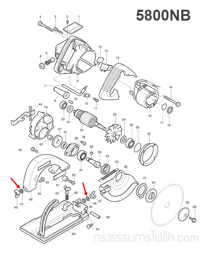 SPRING WASHER 6 Maktec มาคเทค MT560, MT580, MT583, Makita มากีต้า 2414, 2414NB, 4100NB, 4100NH, 4100NH2, 5103N, 5201N, 5401N, 5900B, N5900B Pn.942151-2 (แท้) ## (*)