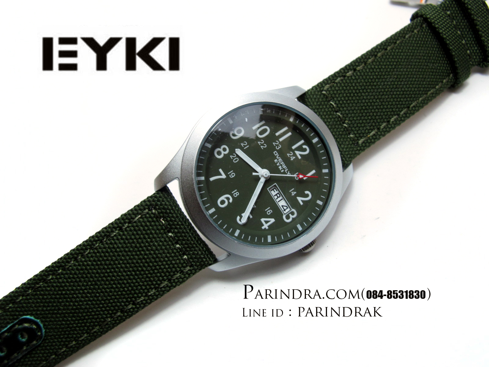 นาฬิกา Eyki Overfly สายผ้าไนลอนสีเขียวทหาร พร้อมกล่อง