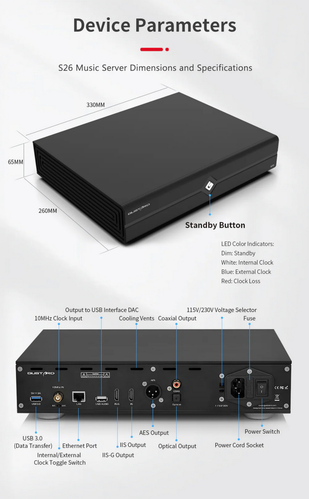 Gustard S26 สตรีมเมอร์ที่ออกแบบมาเพื่อมอบประสิทธิภาพเสียงที่ยอดเยี่ยม ประกันศูนย์ไทย