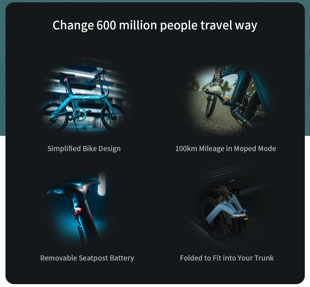 รถจักรยานไฟฟ้า Fiido X FOLDING BIKE, เฟรมอลู ล้อ 20 นิ้ว พับได้ ปั่นเสริมไฟฟ้า หรือบิดแบบมอเตอร์ไซค์ 250วัตต์ ความเร็ว 25km/h