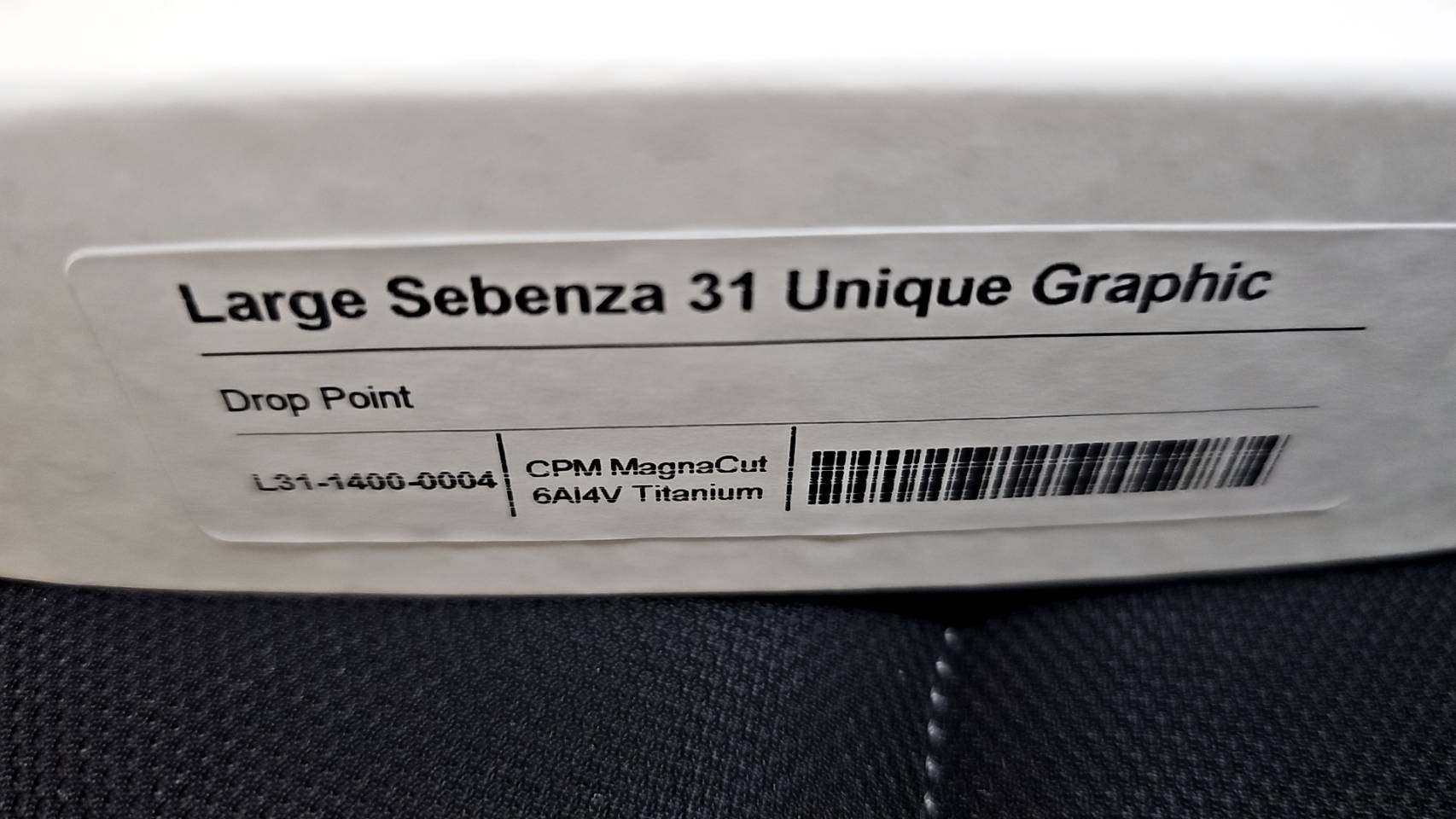 Chris Reeve Knives Large Sebenza 31 Unique Graphic Drop Point MagnaCut