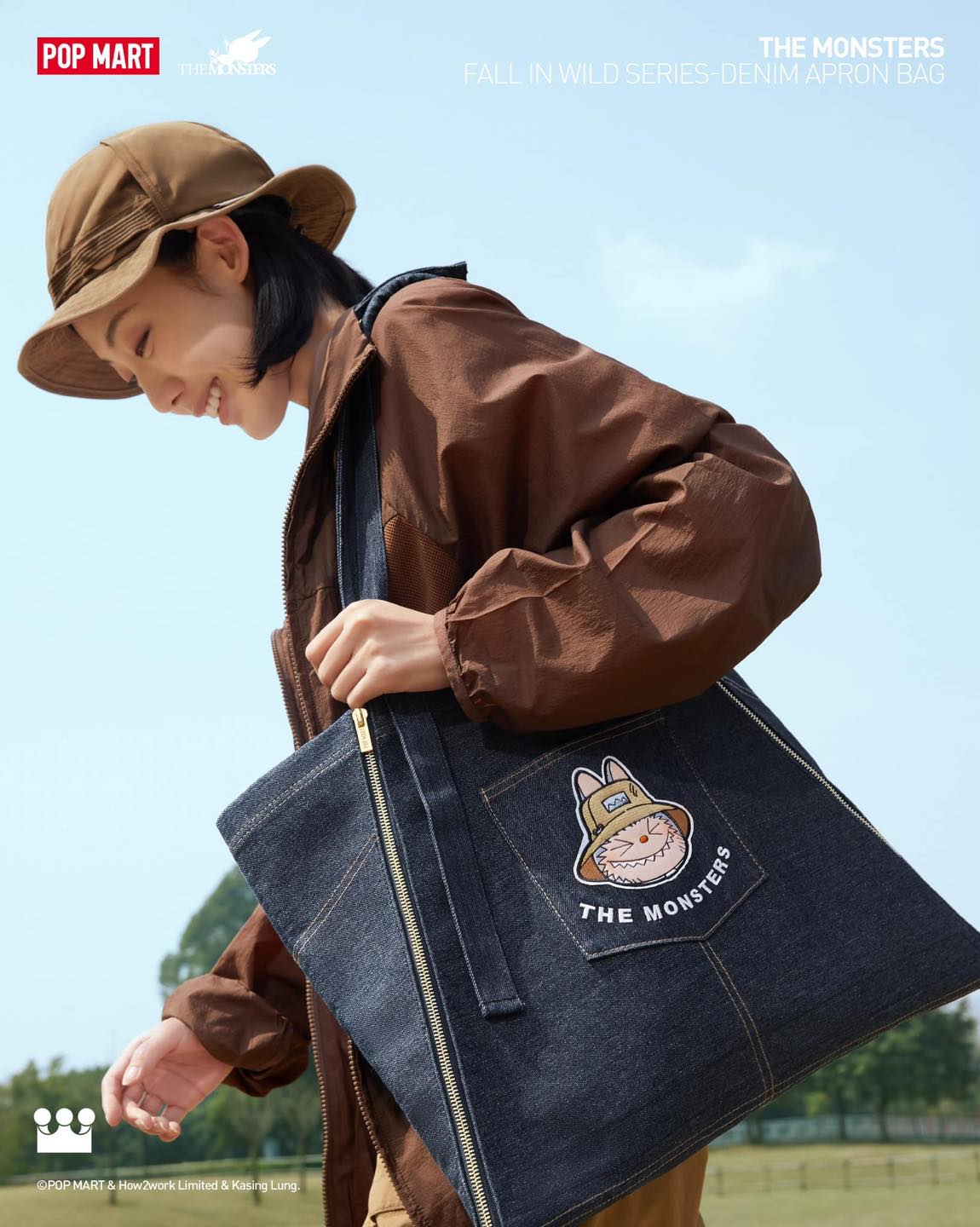 PRE. กระเป๋า+ผ้ากันเปื้อน THE MONSTERS FALL IN WILD SERIES Apron Denim Bag ของแท้ 100% (นำเข้า 14-25วัน )