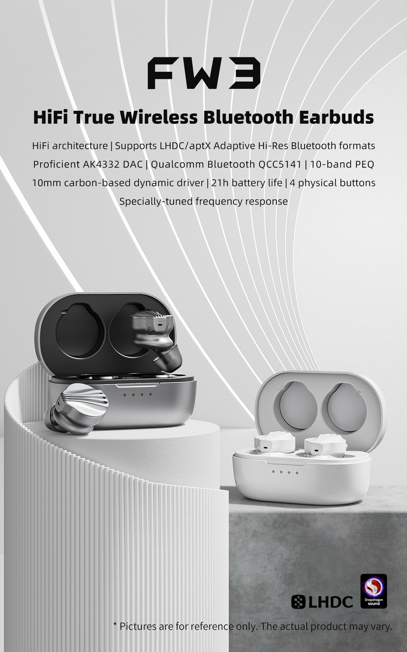 FiiO FW3 หูฟัง TWS พร้อมชิป DAC AK4332 ในตัว ประกันศูนย์ไทย