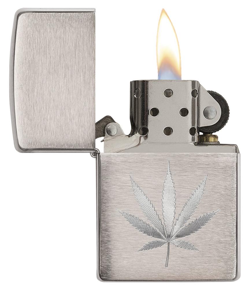 ไฟแช็คซิปโป้ " Zippo 29587 Leaf Design Brushed Chrome Finish Lighter" แท้นำเข้า 100%