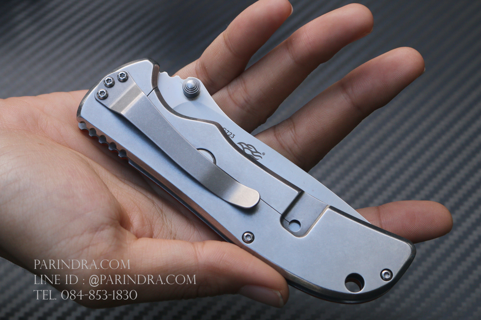 มีดพับ Ganzo กานโซ่ รุ่น G723 OR สีส้มแสด หนาถึก แข็งแกร่ง ของแท้ 100%