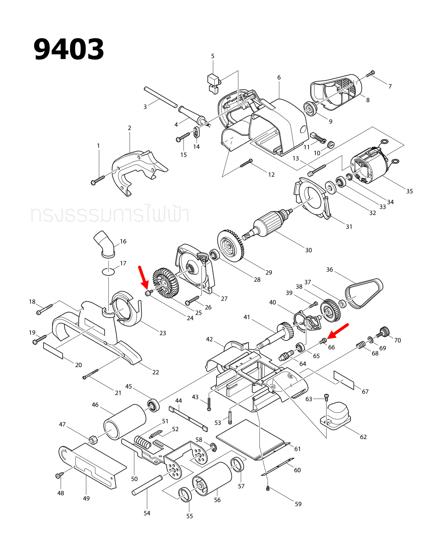 PAN HEAD SCREW M5X12 แท่นตัดองศา Makita มากีต้า LS1040 [#47, #83], 1804N [#14], 1805N [#10], 9403 [#24, #66] Pn.911213-7 (แท้) ##(*)