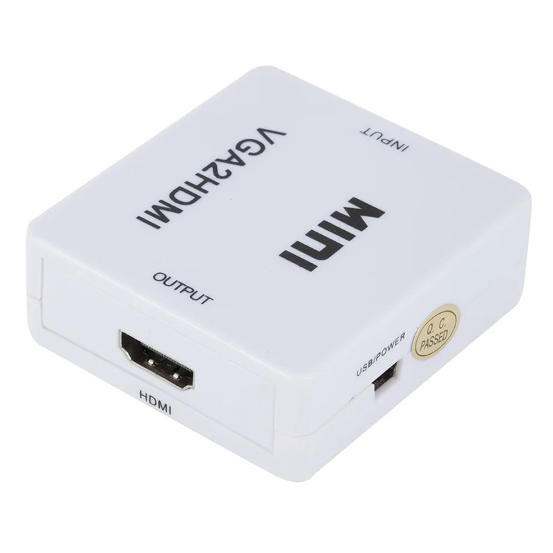 X-Tips VGA to HDMI อะแดปเตอร์แปลง VGA พร้อม AUX 3.5 มม. ออก HDMI