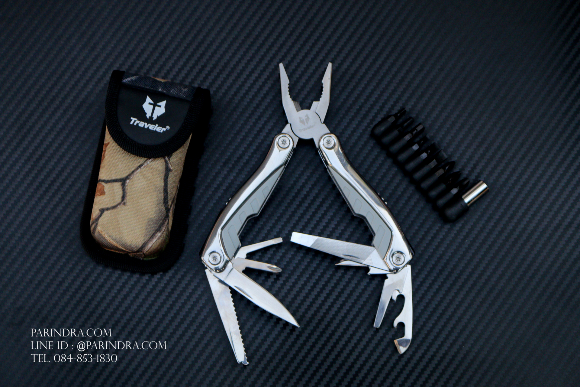 ชุดเครื่องมือเอนกประสงค์ Traveler Multi - tools (ตัวใหญ่) มีตัวล๊อค ใช้ดีมาก #TRV002