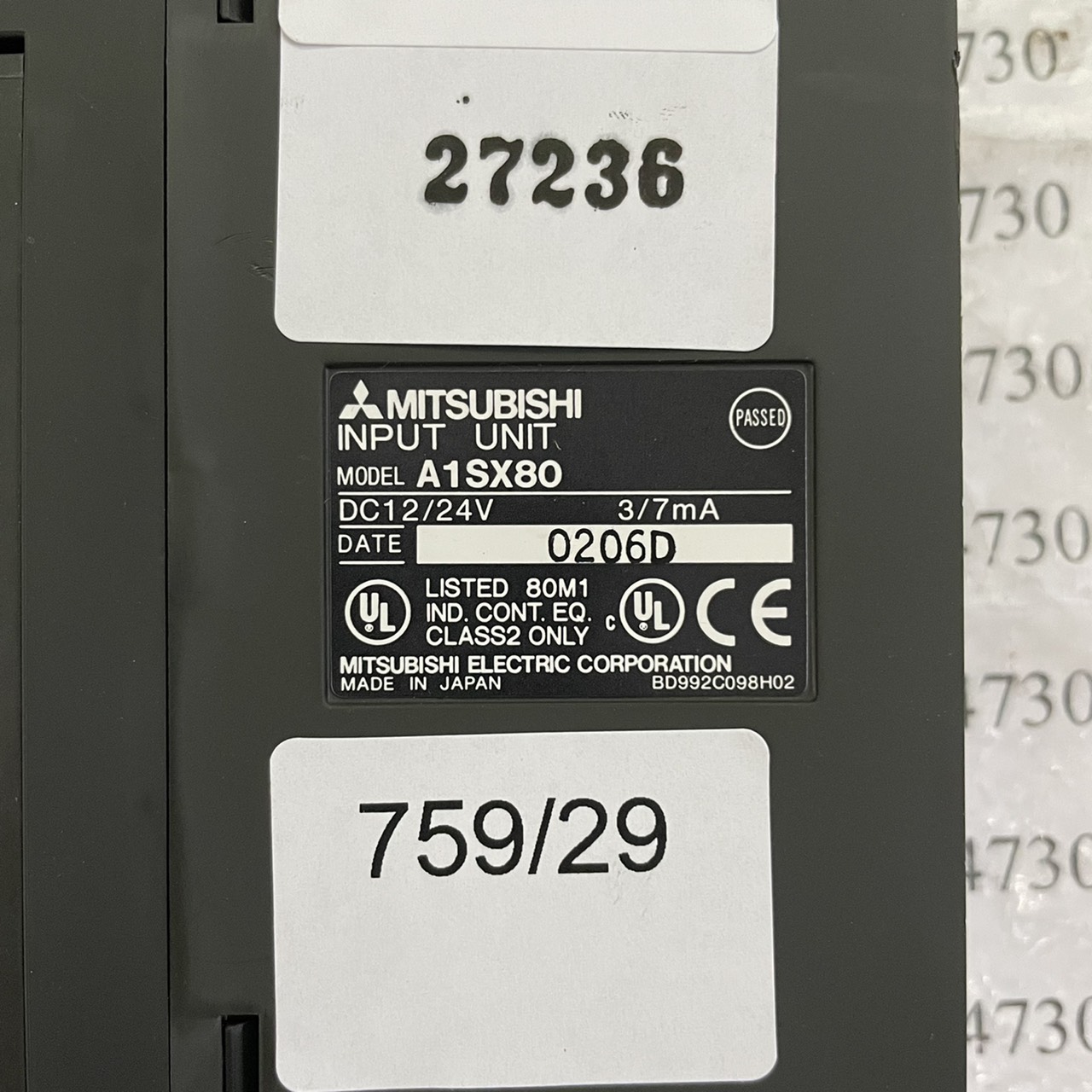 A1SX80 PLC " MITSUBISHI "