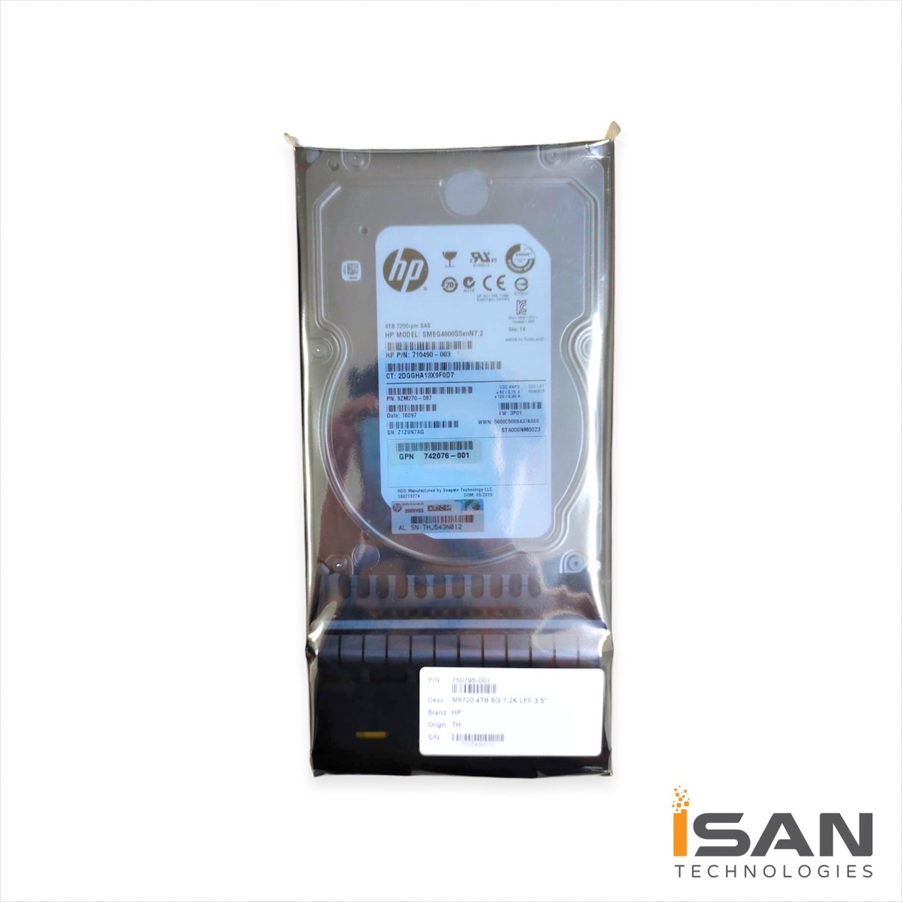 710490-003, 742076-001, 9ZM270-087 M6720 HP 4TB 3PARA-ST1112 7.2K SAS Hard Drive.