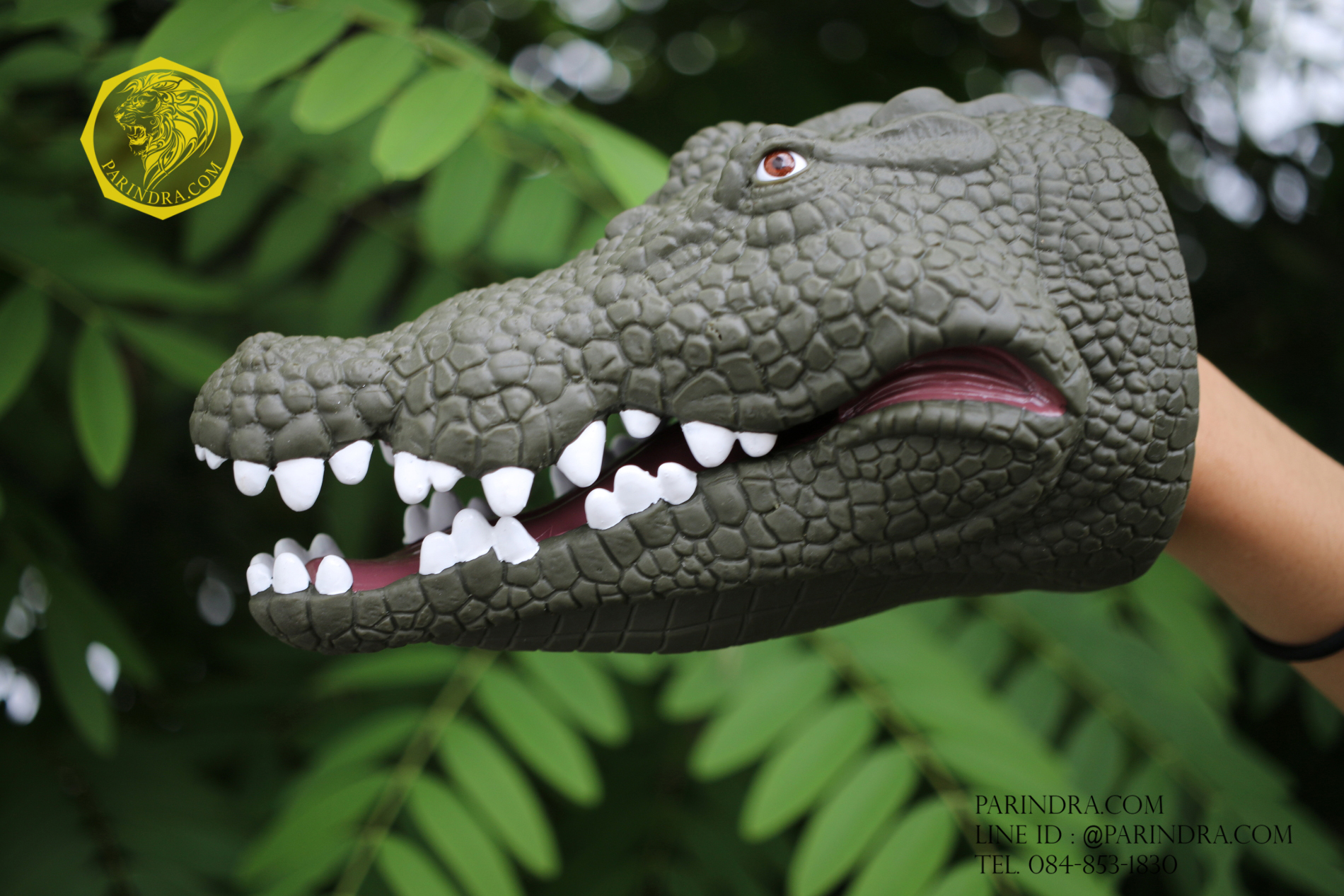 โมเดลยางสวมมือ หัวจระเข้ Croccodile ของเล่น