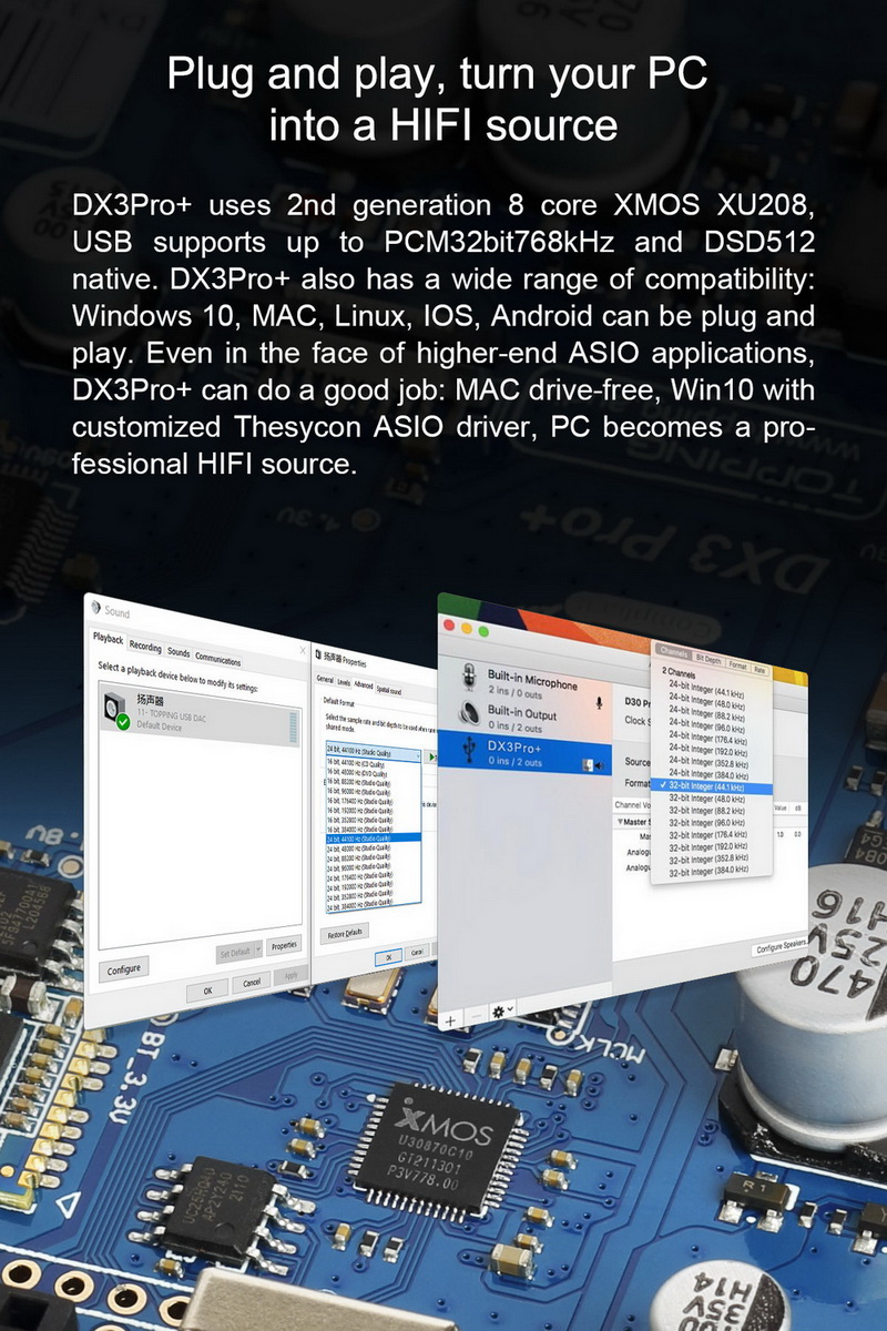 ขาย Topping DX3 PRO+ DAC& ตั้งโต๊ะ รองรับ Dual Hi-Res