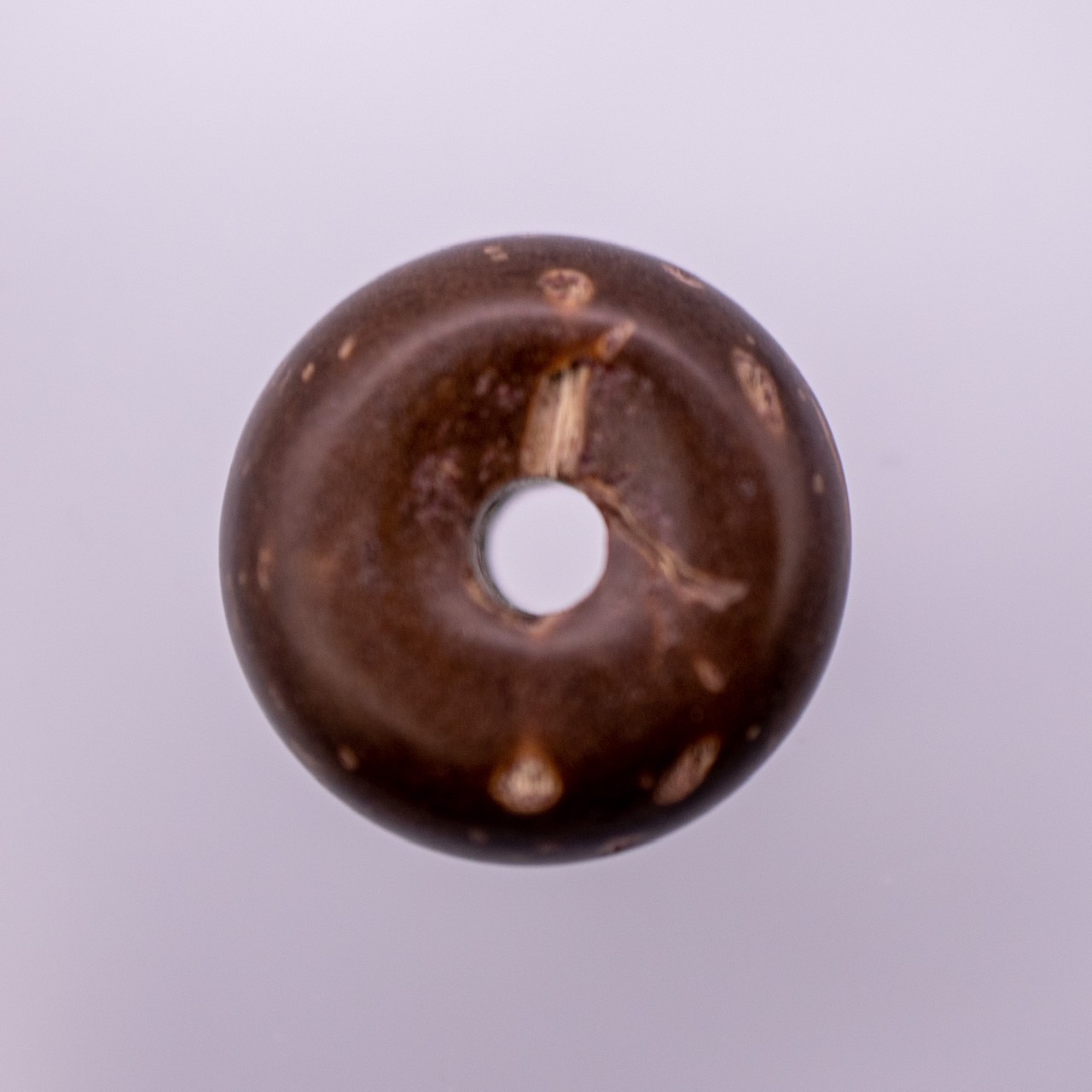 ลูกปัดกะลาทรงแบน กระดุมกะลารูเดียว