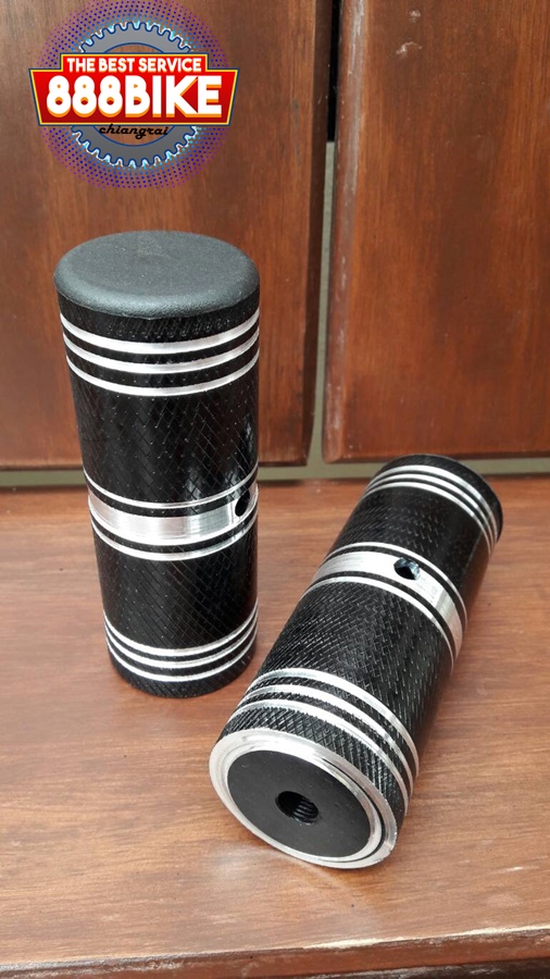 พักเท้าอลูมิเนียม BMX แกน 15 สีดำ