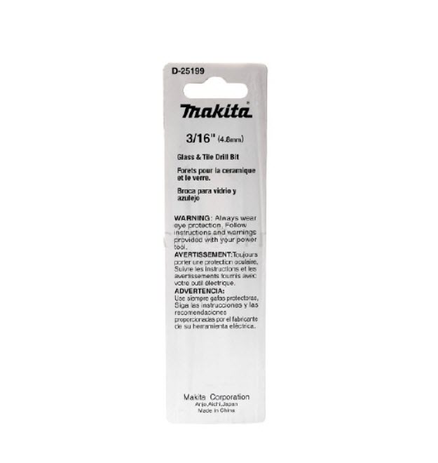 ดอกเจาะกระเบื้อง, ดอกเจาะกระจก Makita รุ่น D-25199 3/16"(แท้) ##