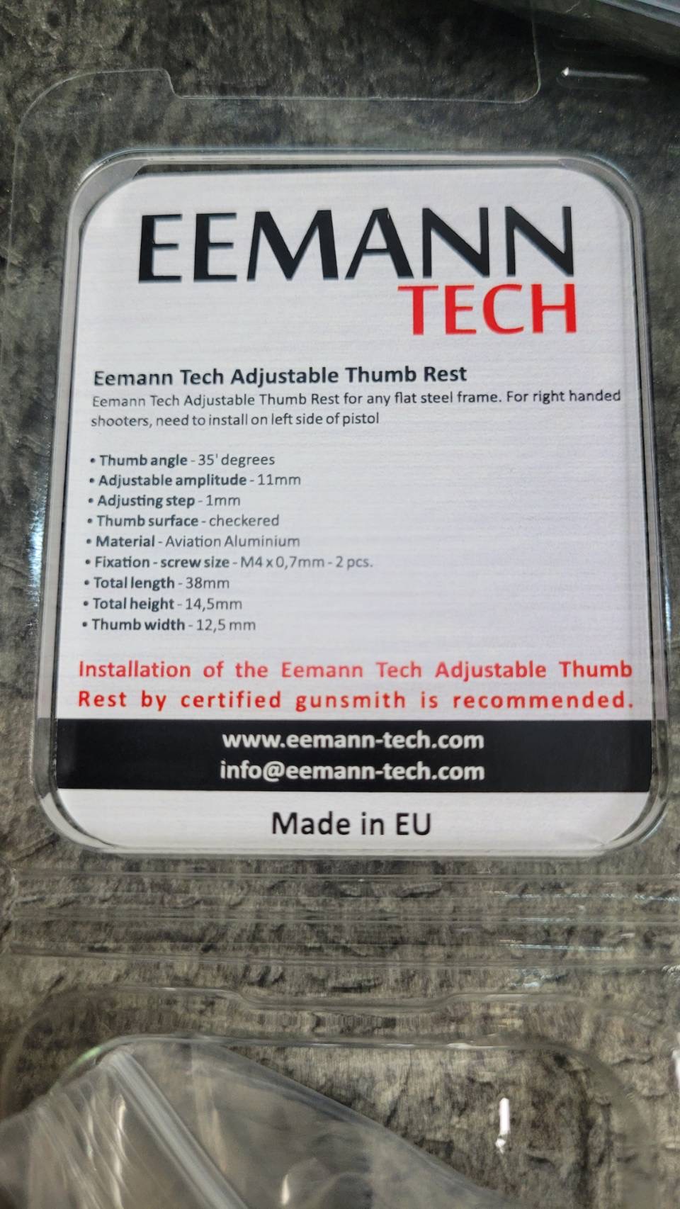 Eemann Tech Adjustable Thumb Rest